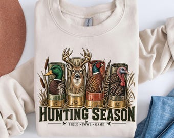 Hunting Season Shirt, Field Fowl Game Tee, Outdoor Sweatshirt Gift