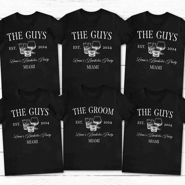 Bachelor Party Custom Shirts, The Guys, Groomsmen, Custom Luxury, Bachelor Party Gifts, Matching  Shirts, Bridal Party Shirt, Wedding Party