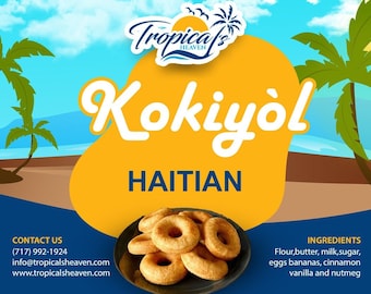 Ready-to-Eat Authentic Haitian Kokiyòl,Gourmet Sweet Donuts,Traditional Caribbean Snack,Perfect Treat for Foodies and Dessert Lovers