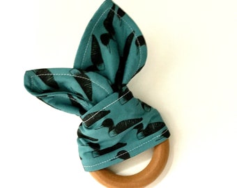 Blue Loon wooden teething ring