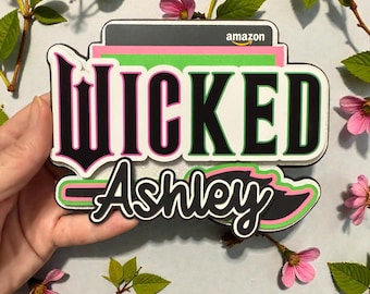 Wicked Personalized Gift Card Holder | Movie Musical Christmas Ornament | Custom Name Stocking Stuffer Birthday