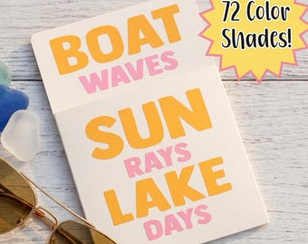 Customizable Summer Gift Card Holder | Boat Waves Sun Rays Lake Days Sleeve