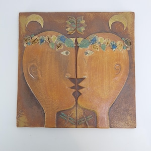 Rare Stig Lindberg Collectible – Gustavsberg, Sweden – Mid-Century Modern Ceramic Wall Plaque – Scandinavian Vintage Decor – 1960s