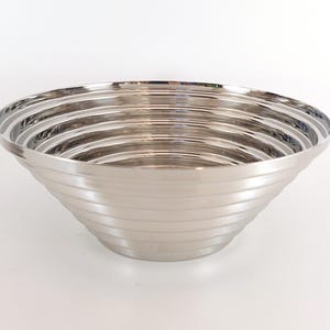 Giulio Confalonieri, Alessi, Italy – Stepped Stainless Steel Bowl &quot;Maya&quot; – 1970s