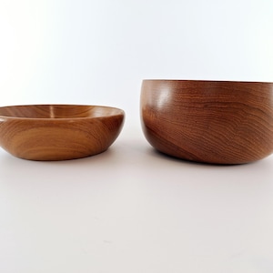 Two Vintage Teak Bowls – Scandinavian Mid-Century – 1950s / 1960s