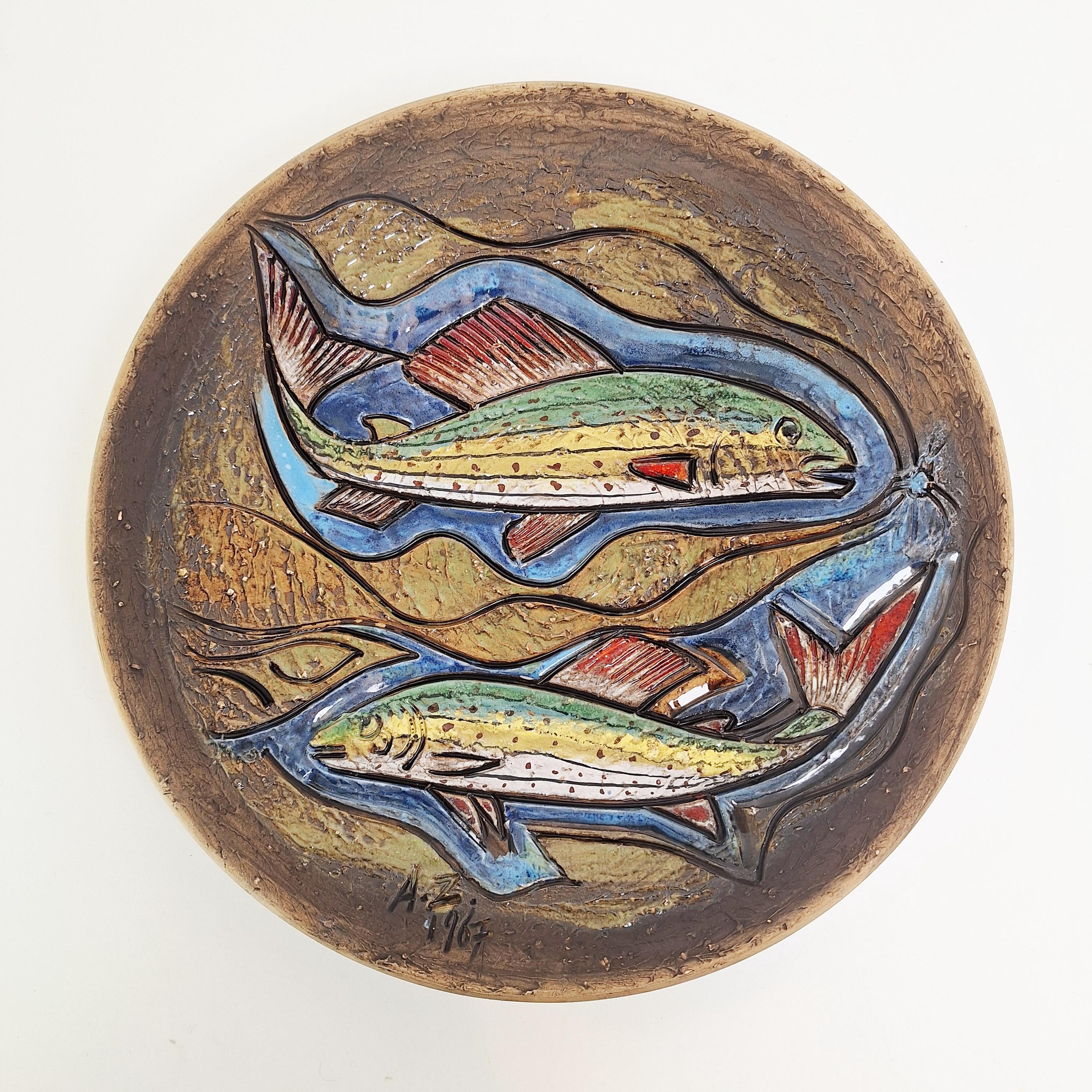 Fish Form Plate – “Fladen Fish” for Gustavsberg, Sweden