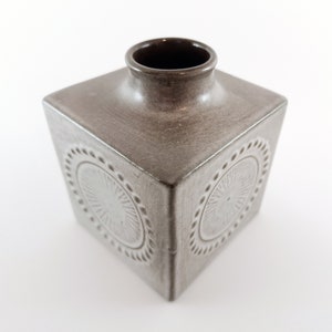 Göran Andersson, Upsala-Ekeby, Sweden – Cubic Mid Century Modern Ceramic Vase – Scandinavian Vintage Decor –1960s