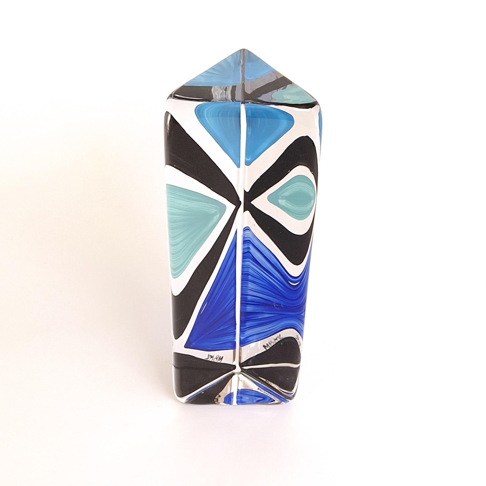 Signed Art Glass Sculpture 