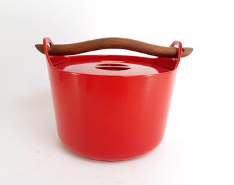 MCM Enameled Cast Iron Casserole – Timo Sarpaneva, Rosenlew, Finland – 1960s / 1970s