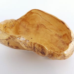 Large (12.99in) Handcarved Burl Wood Bowl – Swedish Folk Art – 1980s