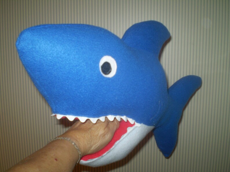 Custom Shark Pillow With Open Mouth Choose Your Color Shark Etsy