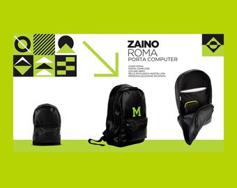 Mochila de ordenador de cuero personalizada