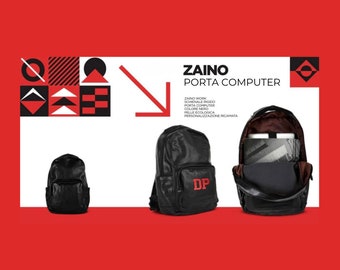 Mochila para ordenador personalizada en ecopiel