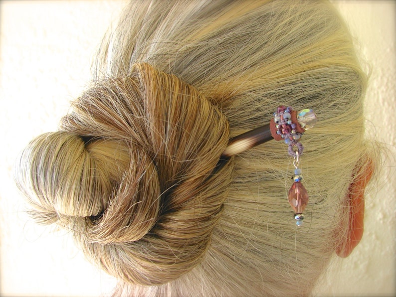 Beaded Hair Stick Hairstick Porcupine Quill Hair Pin African Porcupine Quill hair Stick