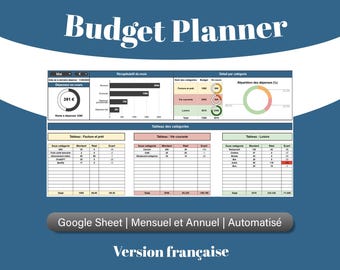 Budget Planner French Version | Google Sheets | Expense Tracker | Personal Finance