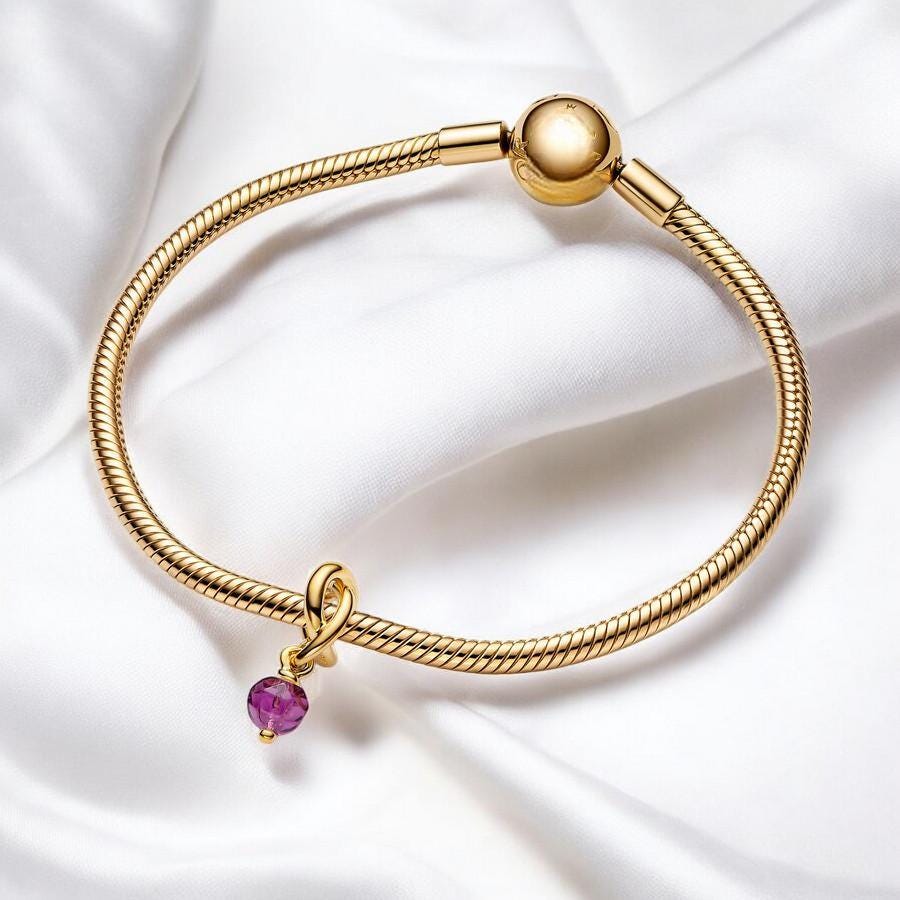 August Birthstone Dangle Charm, 14k Gold Birthstone Pendant, Elegant ...