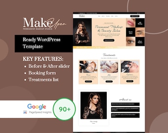 Makeuper – Health and Beauty Website Template Landing Page | WordPress Theme