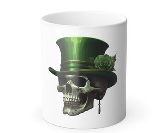 taza con cabeza de calavera, 11 oz