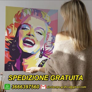 Marilyn Monroe tela incorniciata, stampe pop art digitali, pittura di Marilyn Monroe, decorazione da parete pop art sopra il letto,