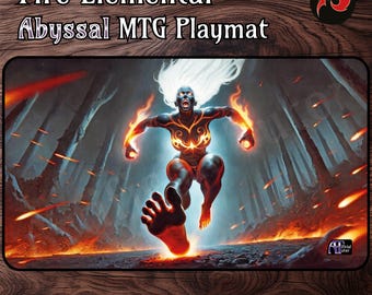 Fire Elemental - *ABYSSAL* - 24&quot;x14&quot; - Playmat - Mousepad