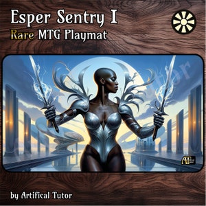 Esper Sentry I - 24"x14" - Tapete de juego MTG o tapete de juego de mesa para TCG