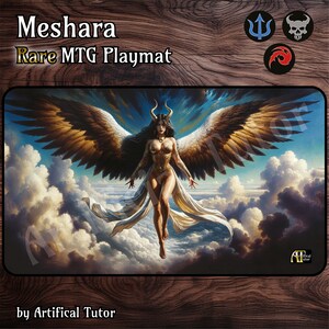 Meshara - 24"x14" - Playmat MTG ou Tapete de Jogo de Tabuleiro para TCG