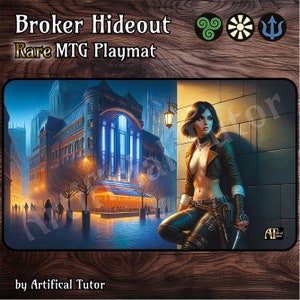 Escondite de corredores - 24"x14" - *RARO* Tapete de juego MTG o tapete de juego de mesa para TCG