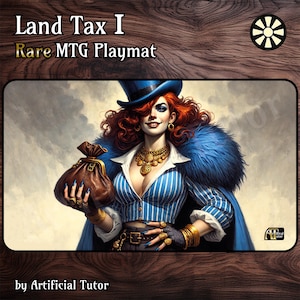 Impuesto territorial I - 24" x 14" - *RARO* Tapete de juego MTG o tapete de juego de mesa para TCG