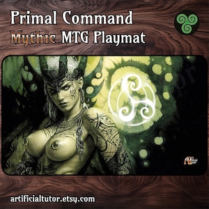Primal Command *MYTHIC* - 24" x 14" - Tapete de juego MTG o tapete de juego de mesa para TCG