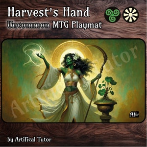 Harvest's Hand - 24"x14" - Tapete de juego MTG o tapete de juego de mesa para TCG