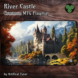 River Castle - 24"x14" - *COMÚN* Tapete de juego MTG o tapete de juego de mesa para TCG