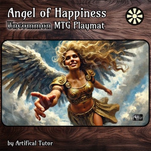 L'Ange du bonheur - 61 x 35 cm - * UNCOMMON * tapis de jeu MTG ou tapis de jeu de société pour JCC
