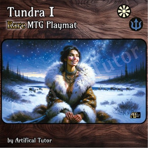 Tundra I - 24"x14" - Tapete de juego MTG o tapete de juego de mesa para TCG