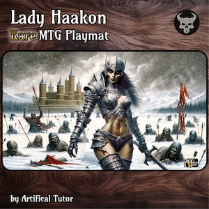 Lady Haakon - 24"x14" - *RARITÄT* MTG Spielmatte oder Brettspielmatte für TKG