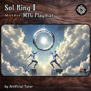Sol Ring l - 24" x 14" - *MÍTICO* Tapete de juego MTG o tapete de juego de mesa para TCG