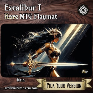 Excalibur 1 - *RARITÄT* - 24"x14" - MTG Spielmatte oder Brettspielmatte für TKG