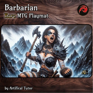 Bárbaro - 24"x14" - Tapete de juego MTG o tapete de juego de mesa para TCG