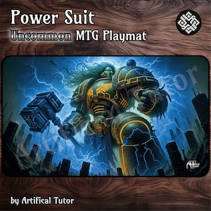 Power Suit - 24"x14" - Tapete de juego MTG o tapete de juego de mesa para TCG