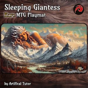 Gigante durmiente - 24"x14" - Tapete de juego MTG o tapete de juego de mesa para TCG
