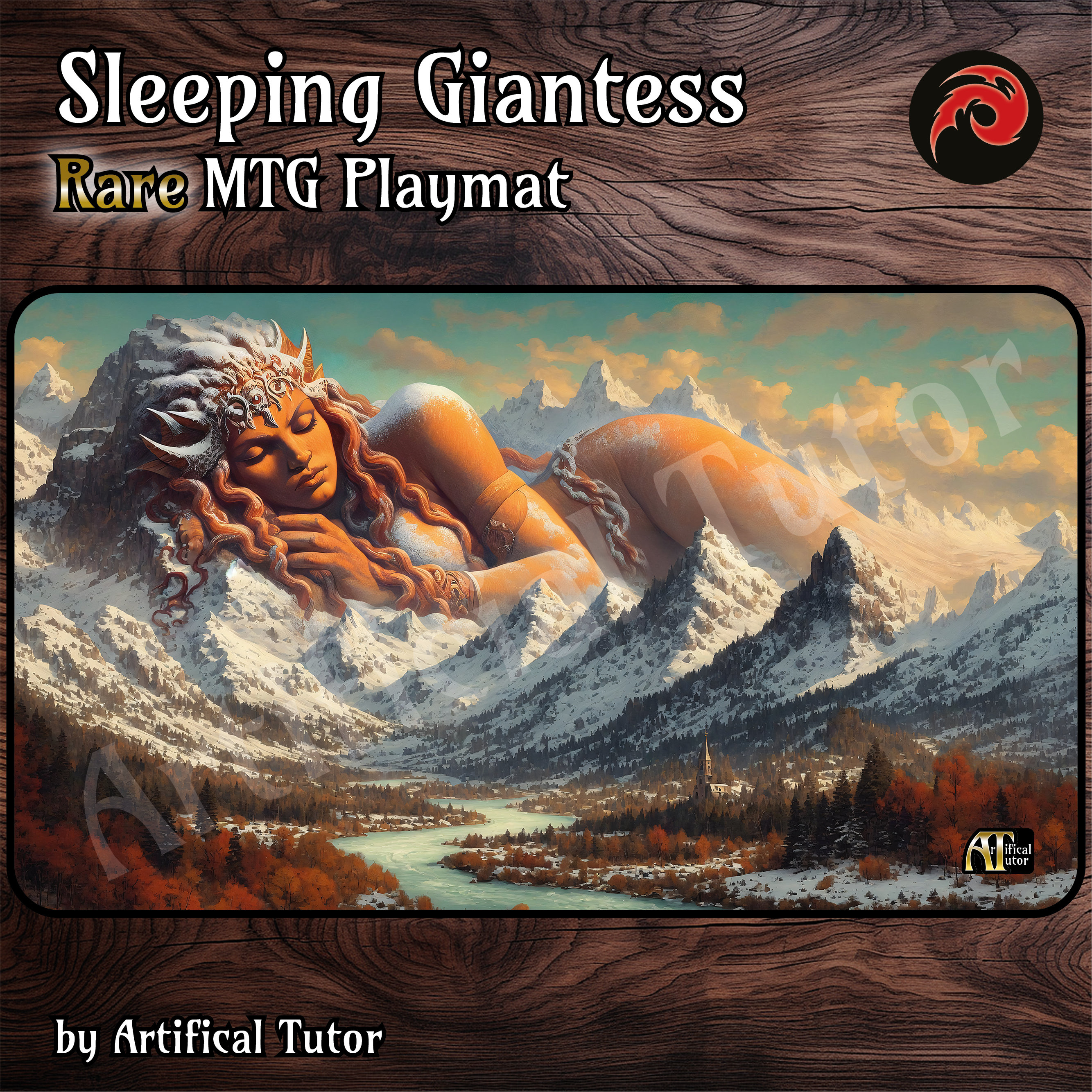 Sleeping Giantess - 24"x14" - MTG Playmat or Board Game Mat for TCG