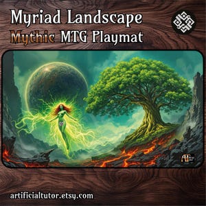 Myriad Landschaft *MYTHISCH* - 24"x14" - MTG Spielmatte oder Brettspielmatte für TPG
