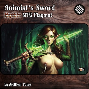 Animist's Sword - 24"x14" - *MYTHIC* MTG Spielmatte oder Brettspielmatte für TKG