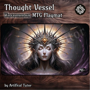 Thought Vessel - 24"x14" - Tapete de juego MTG o tapete de juego de mesa para TCG