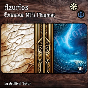 Azurios - 24"x14" - Tapete de juego MTG o tapete de juego de mesa para TCG