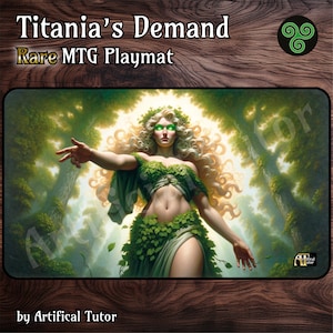 Titania's Demand - 24"x14" - Tapete de juego MTG o tapete de juego de mesa para TCG
