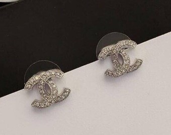 Pendientes artesanales con estilo, Pendientes elegantes de plata, Pendientes de diamantes CC, Pendientes de mujer hipoalergénicos