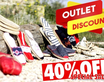 Flat espadrilles. OUTLET 40% OFF. Organic Cotton. Alpargatas made in Spain