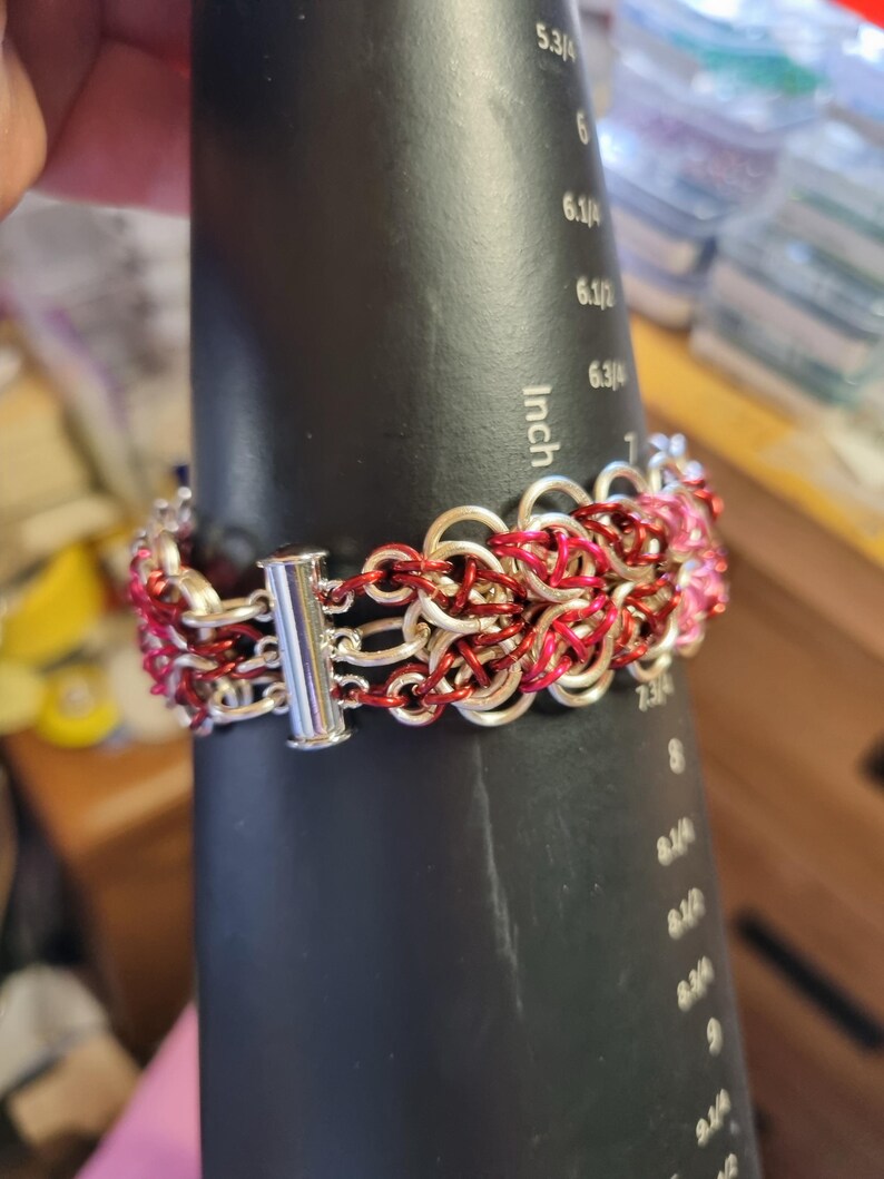 Handmade Celtic Strap Weave Chainmail Bracelet - Etsy