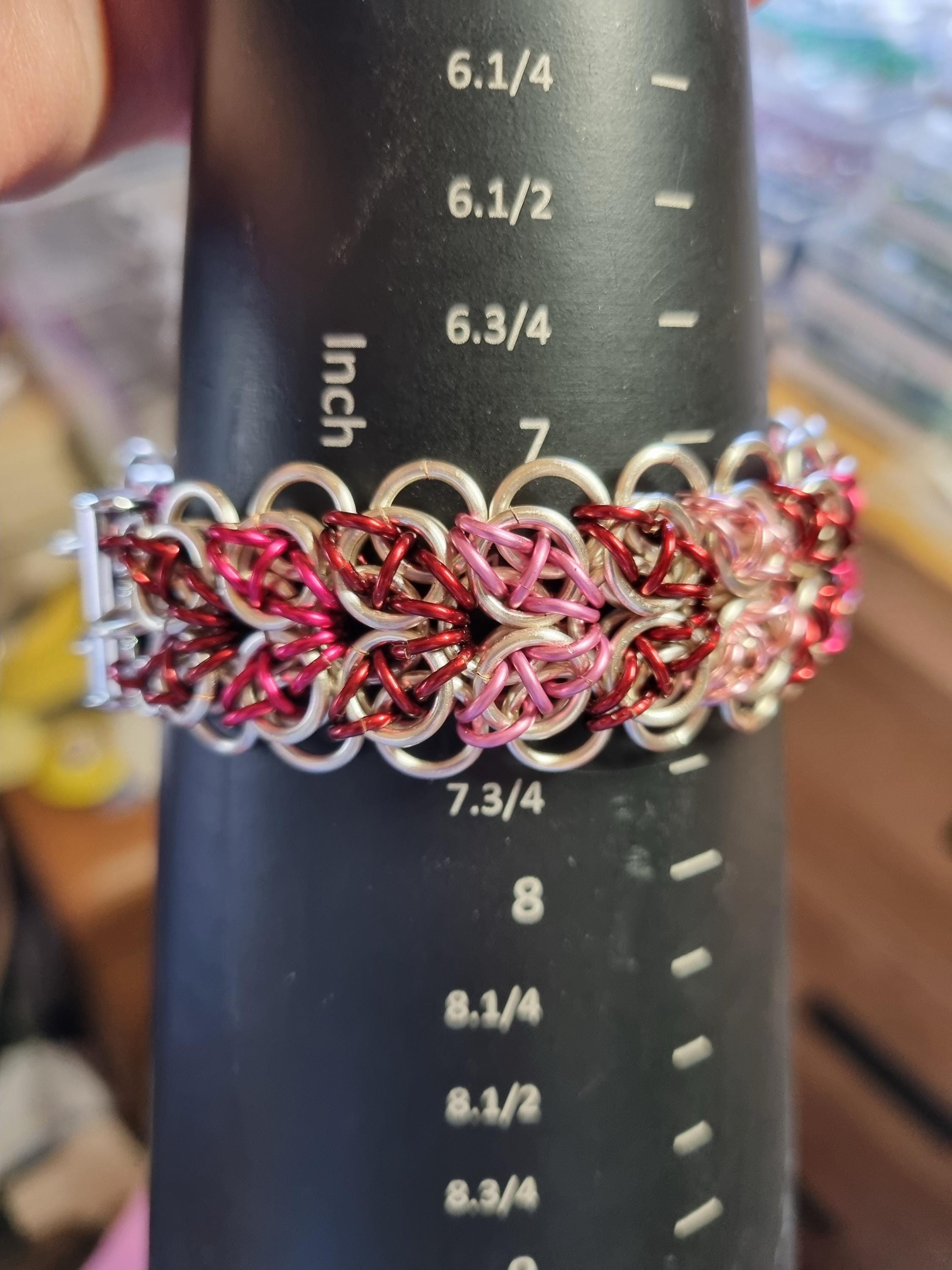 Handmade Celtic Strap Weave Chainmail Bracelet - Etsy