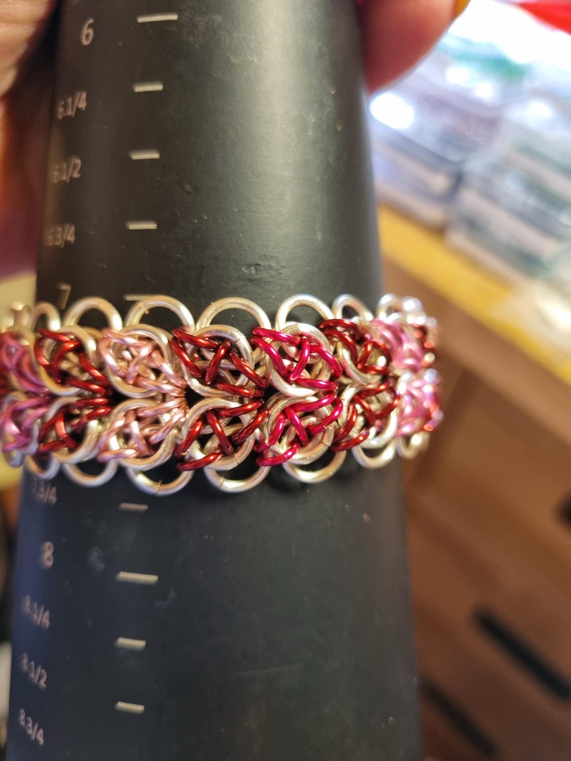 Handmade Celtic Strap Weave Chainmail Bracelet - Etsy